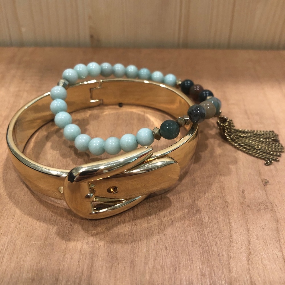 Bracelet Arm Party Set lot: Bancroft Buckle Beaded